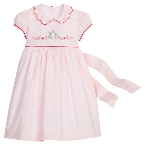 Little English Kids' Maisie Dress in Wreath Light Pink 