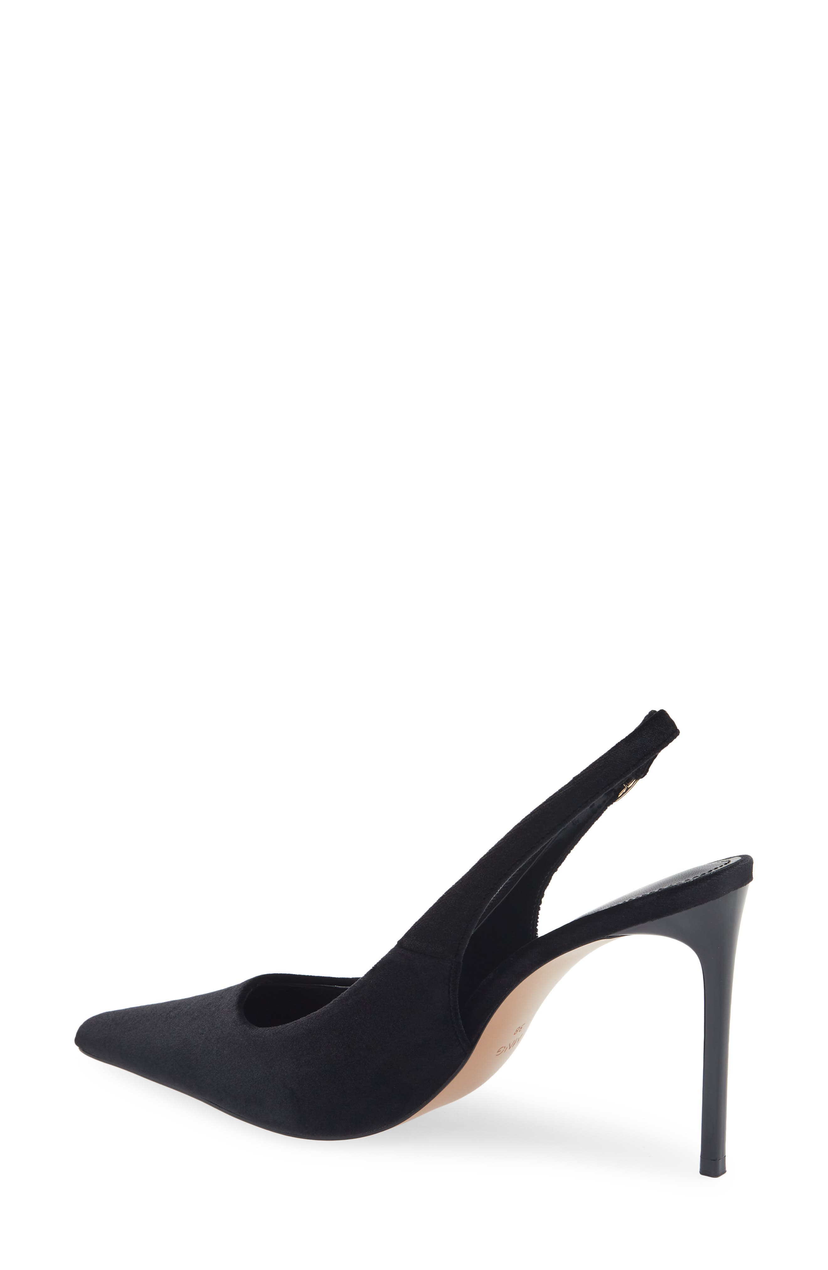 MANGO Slingback Pointed Toe Pump, Alternate, color, Black