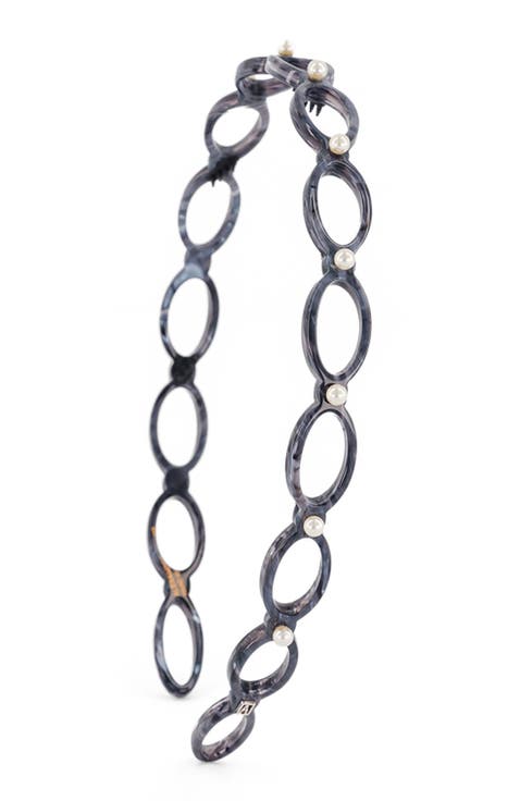 Cutout Ultracomfort Acetate And Pearls Headband