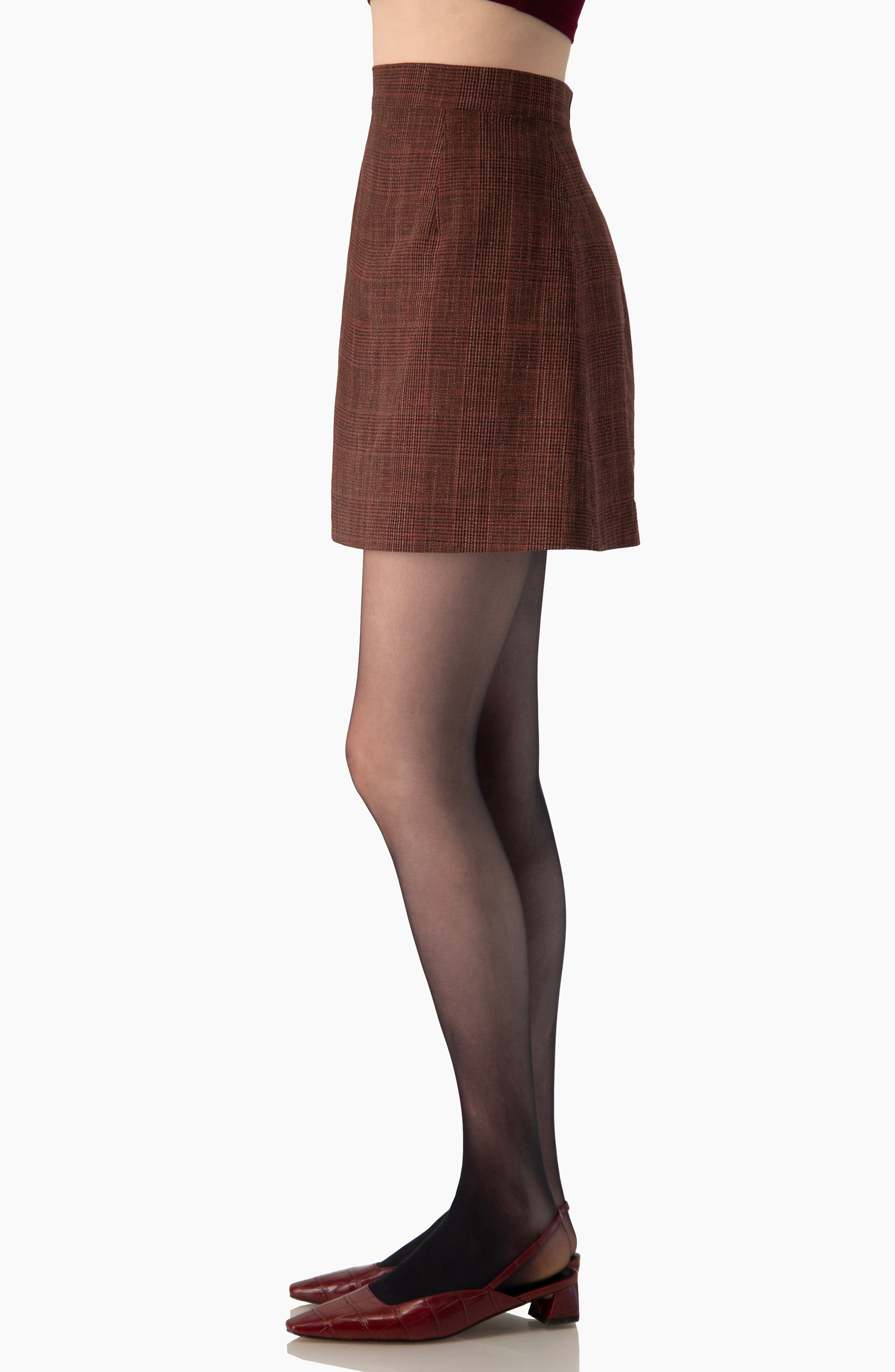 IVONNE A-line Mini Skirt In Textured Check (Women) | Nordstrom
