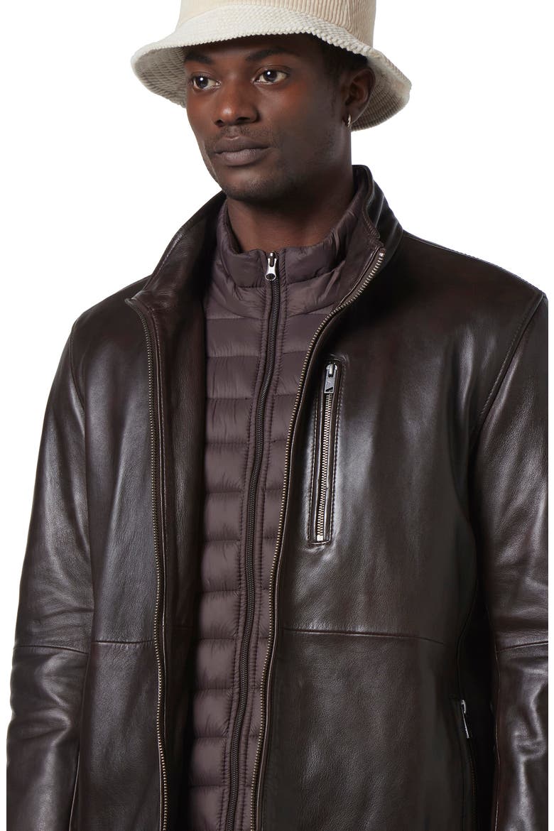 Wollman Leather Jacket, Alternate, color, HICKORY