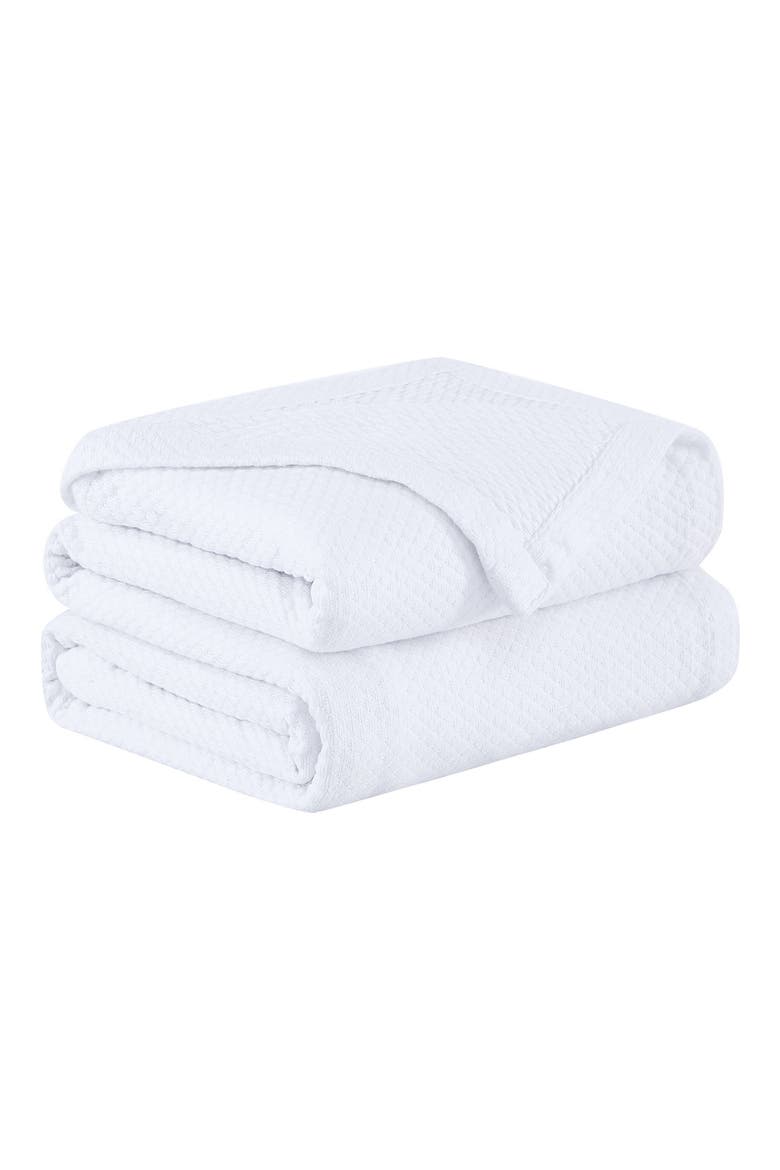 Milton Cotton Luxury Blanket, Main, color, WHITE