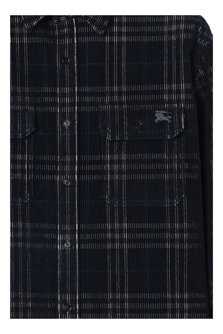 Check Corduroy Overshirt, Alternate, color, White/dark blue