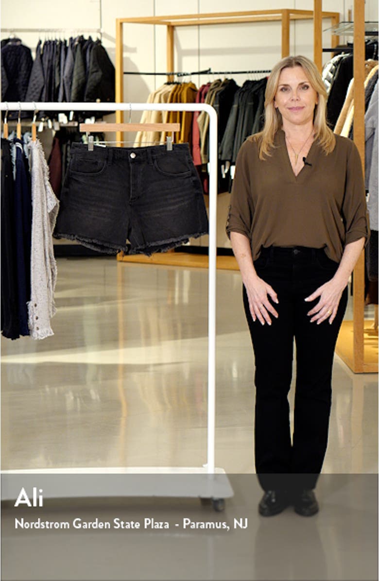 The Jessie Frayed High Waist Relaxed Denim Shorts, sales video thumbnail