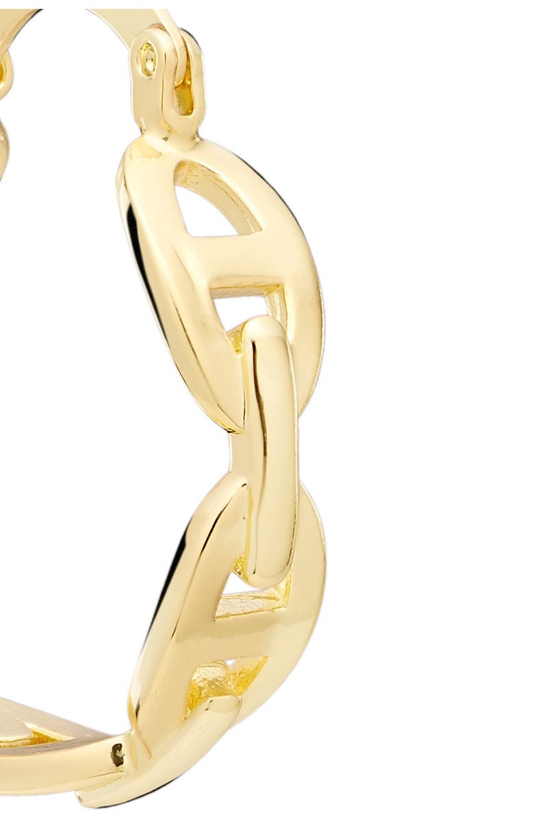 ATHRA LUXE Mariner Link Hoop Earrings, Alternate, color, Gold