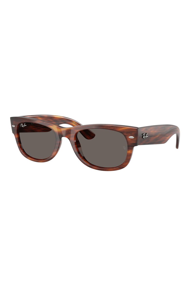 Mega Wayfarere II Square Sunglasses, Alternate, color, STRIPED HAVANA / DARK GREY