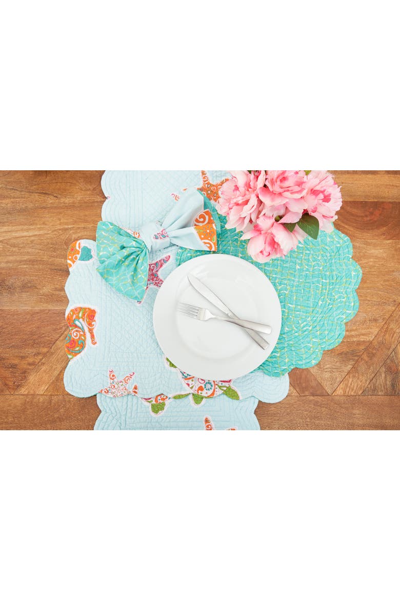 St. Kitts Cotton Reversible Napkin Set of 6, Alternate, color, Blue
