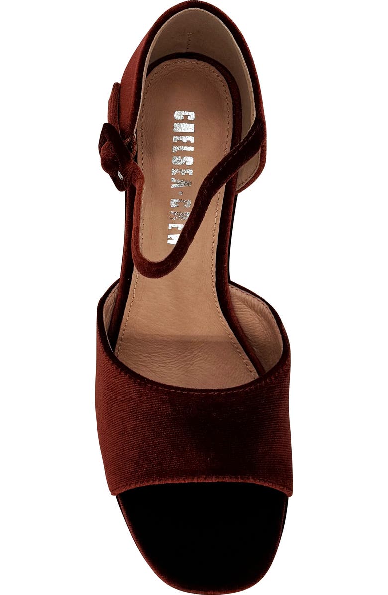 CHELSEA CREW Quill Sandal, Alternate, color, Rust Velvet