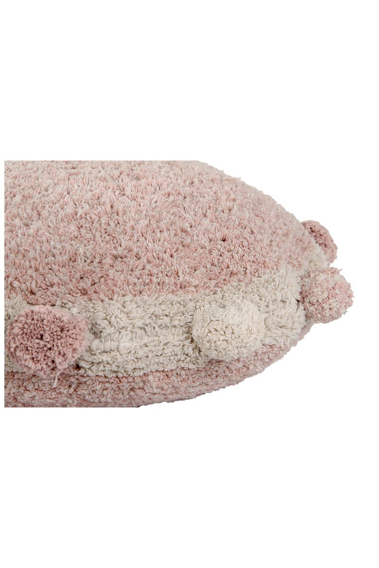 Bubbly Pompom Trim Floor Cushion, Alternate, color, VINTAGE BLUSH