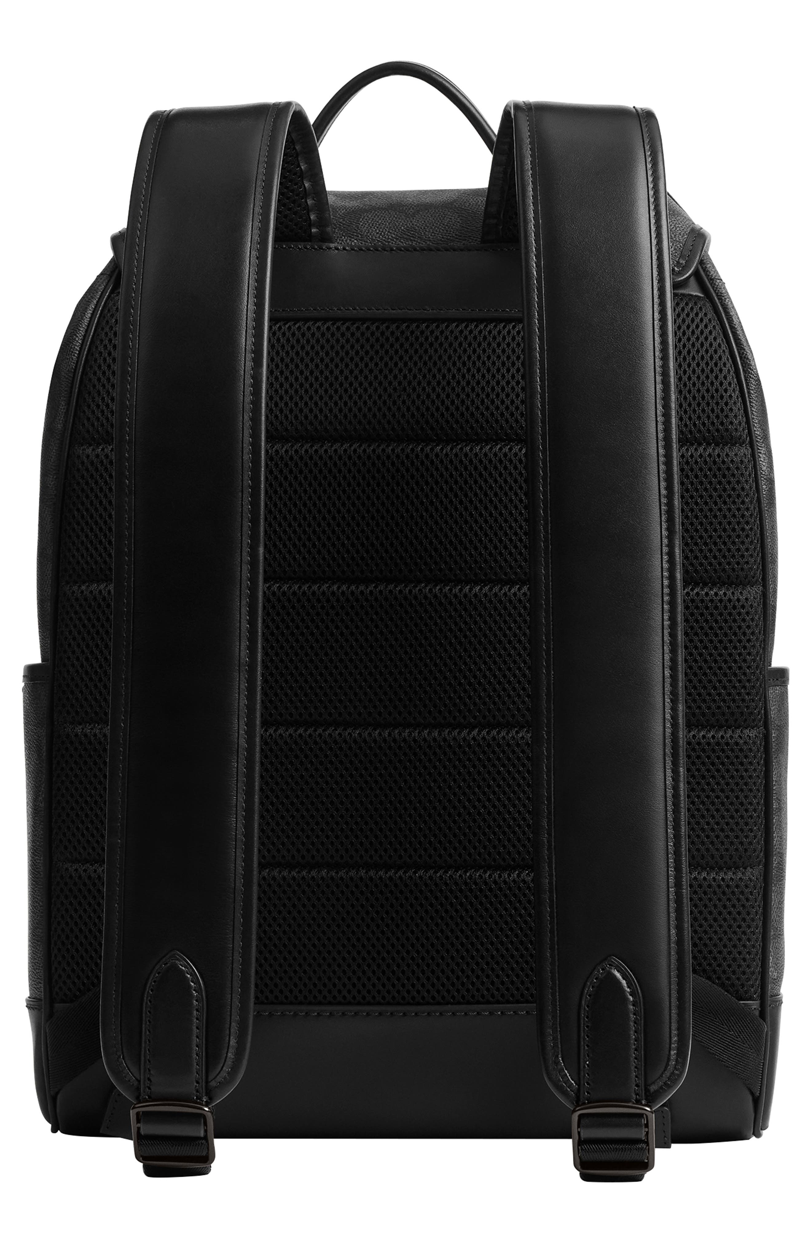 COACH League Signature Canvas Backpack, Alternate, color, Charcoal Signature