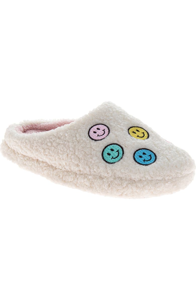 JOSMO Happy & Cozy Scuff Slipper, Main, color, White/ Multi
