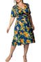  Navy Citrus Print
