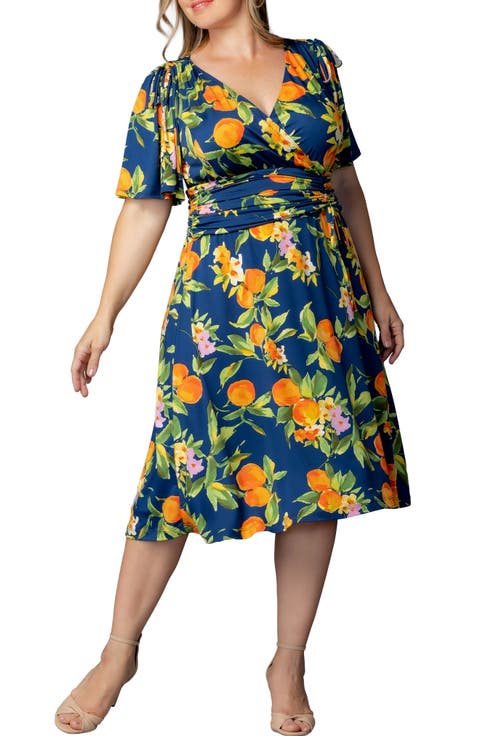 Jemma Ruched Tie Dress (Plus)