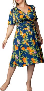 Kiyonna Jemma Ruched Tie Dress