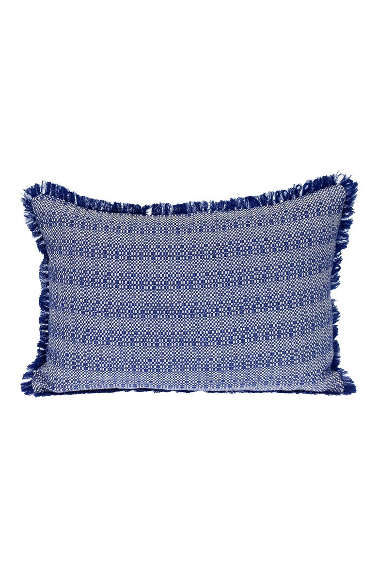 Cross Weave Rectangle Accent Pillow, Main, color, BLUE