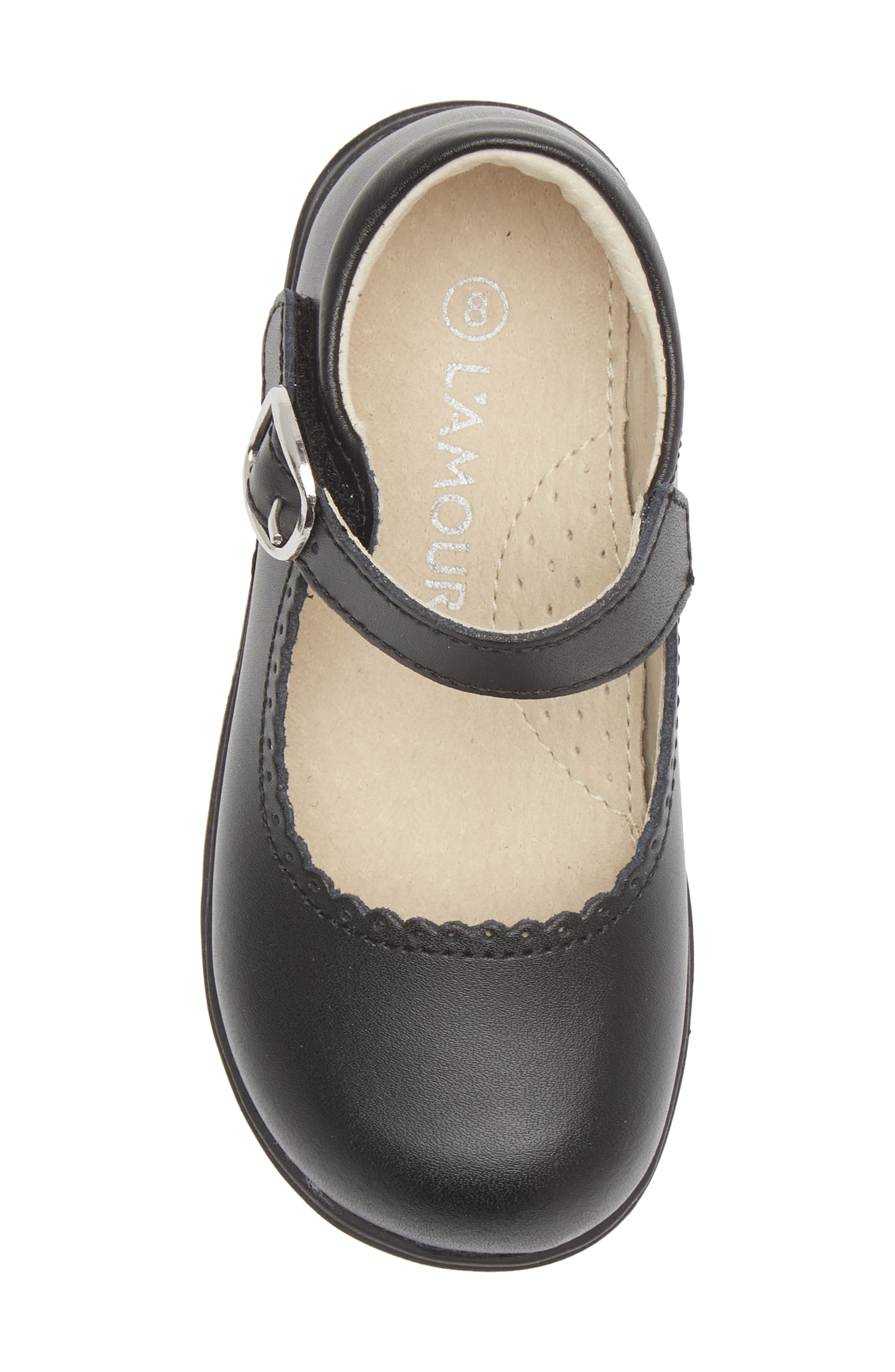 L'AMOUR Kids' Chloe Scalloped Mary Jane, Alternate, color, Black