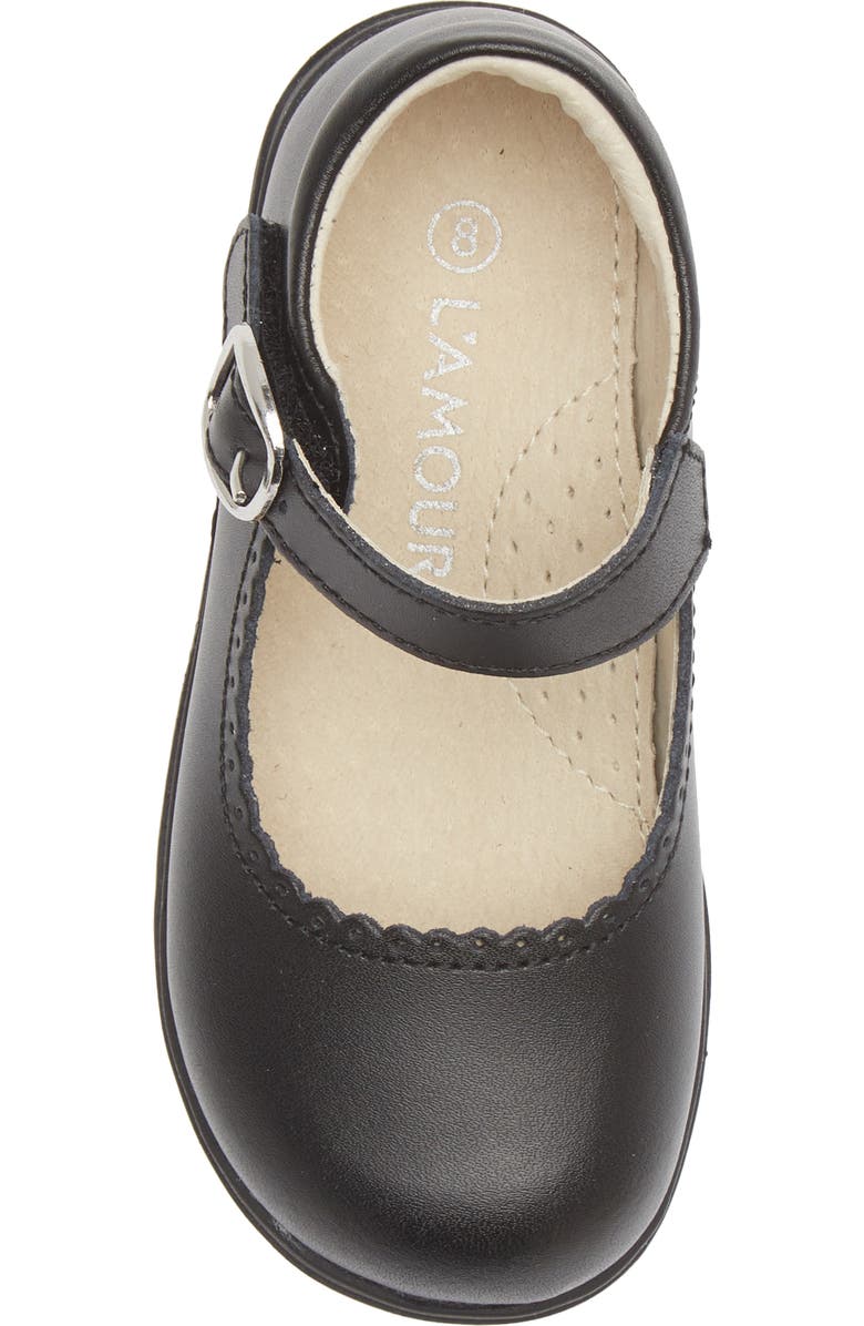 L'AMOUR Kids' Chloe Scalloped Mary Jane, Alternate, color, Black