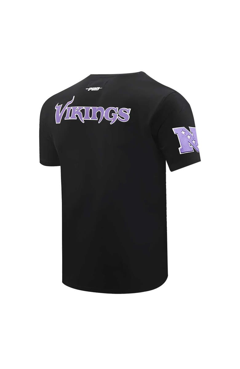 PRO STANDARD Men's Pro Standard Black Minnesota Vikings Retro Striper T-Shirt, Alternate, color, Black
