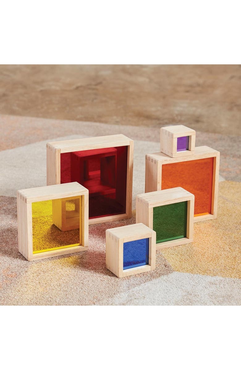 Kaplan Early Learning Company Nesting Pyramid Mirror Set - 6 Pieces, Alternate, color, Beige