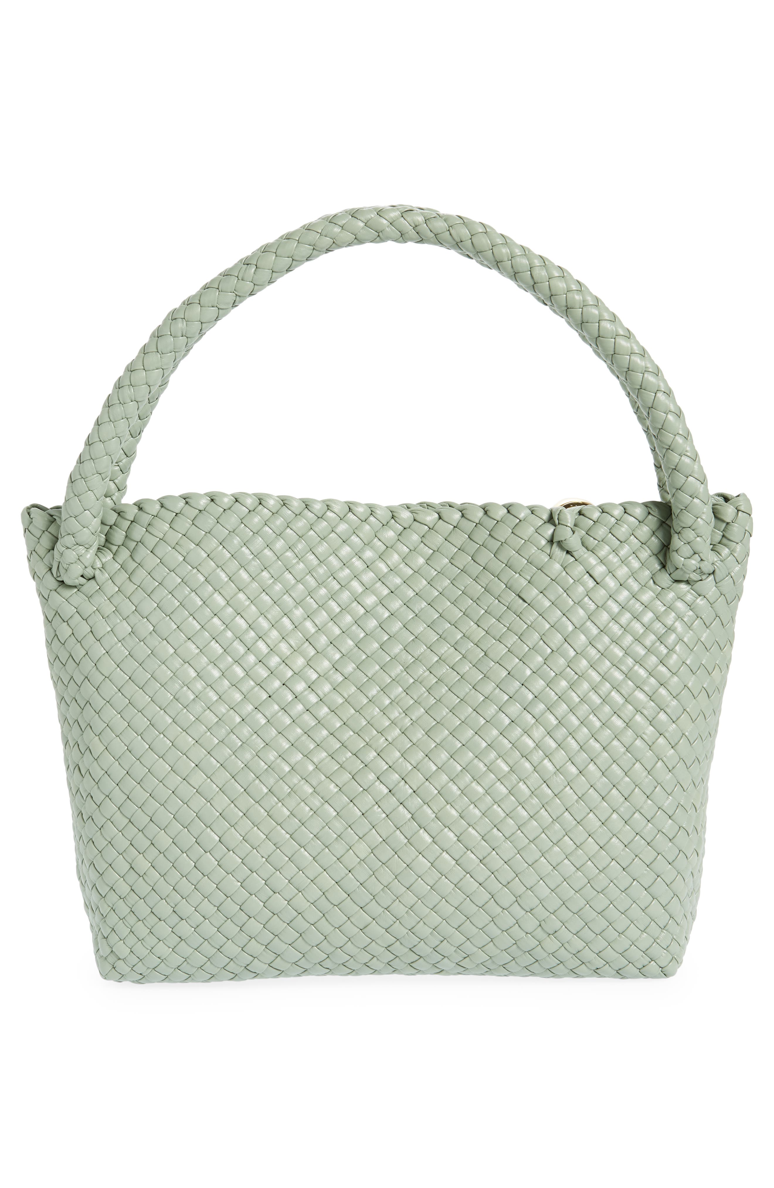Bottega Veneta Tosca Intreccio Leather Hobo, Alternate, color, 3401 New Sauge-M Brass