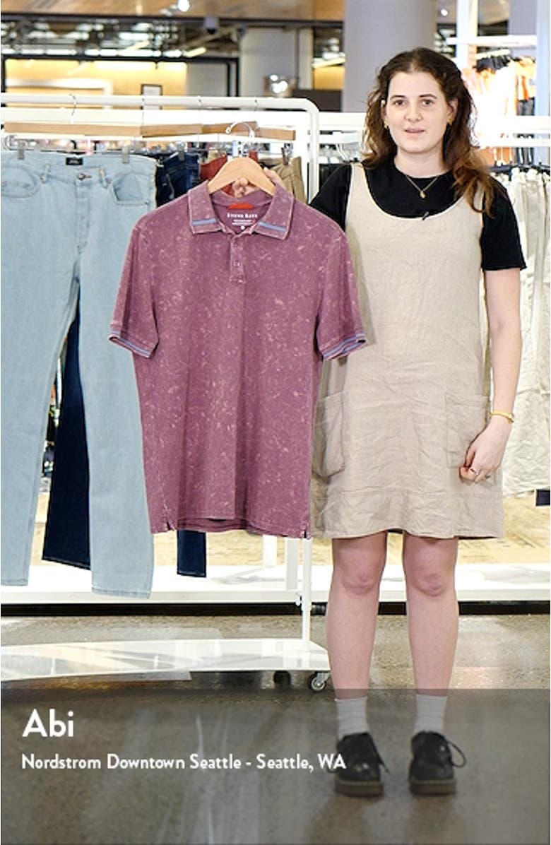 Tipped Acid Wash Performance Jersey Polo, sales video thumbnail