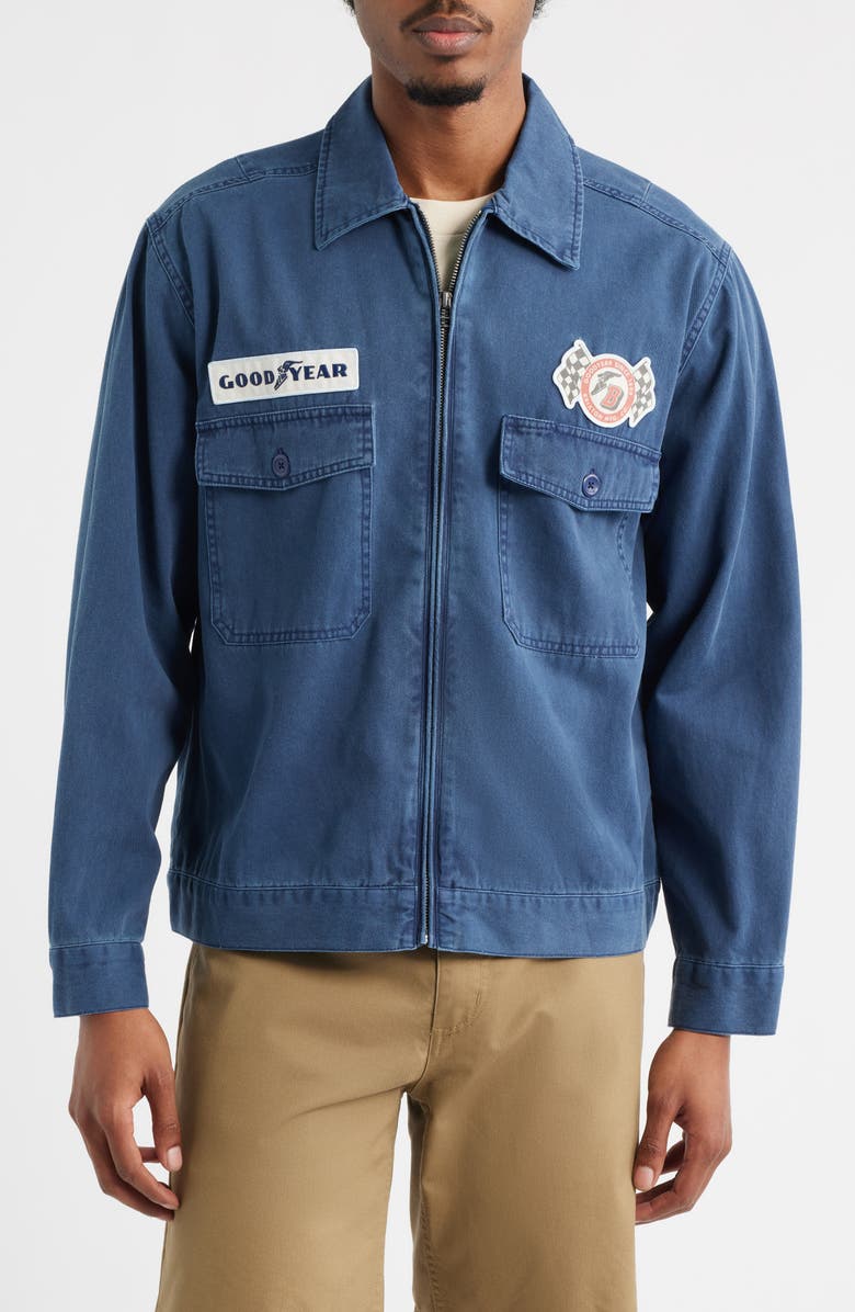 Brixton x Goodyear Patch Jacket, Alternate, color,