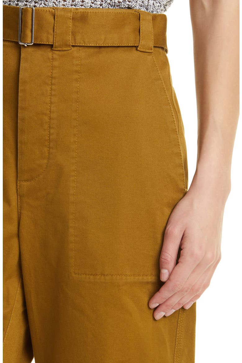 Crop Stretch Cotton Twill Pants, Alternate, color, OLIVE