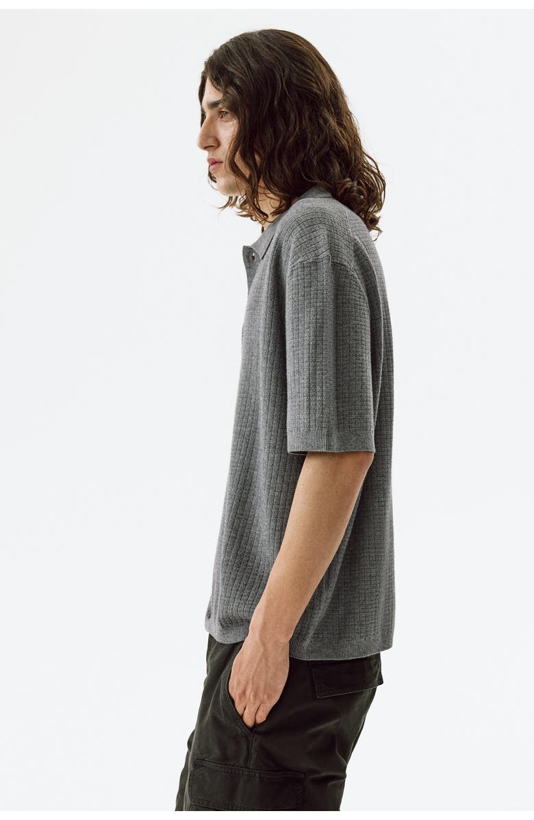 H&M Regular Fit Textured-knit Shirt, Alternate, color, Gray