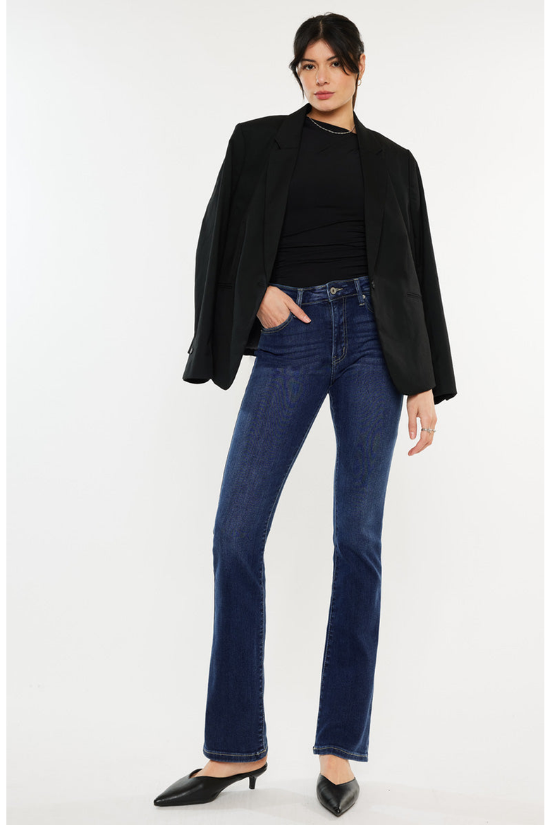 Denver Essentials High Rise Bootcut Jeans, Alternate, color, Dark Wash