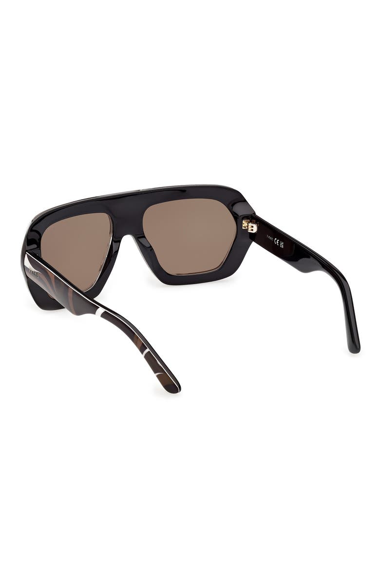 58mm Square Sunglasses, Alternate, color, BLACK / MARMO KAKHI / OLIVE