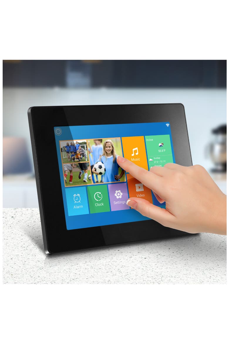 Wi-Fi Touchscreen Digital Photo Frame, Alternate, color, BLACK