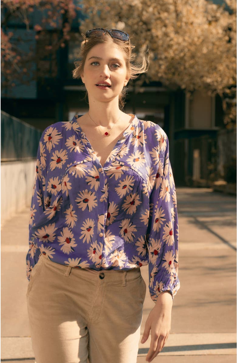 Cache Coeur Madeleine Maternity & Nursing Blouse, Alternate, color, Cornflower Blue