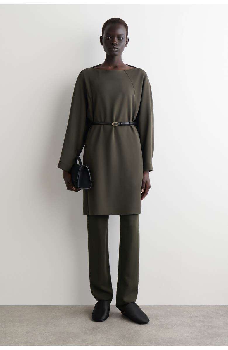 COS Sculptural Mini Dress, Alternate, color, Brown