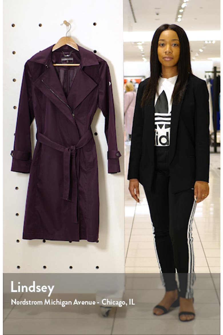 Hooded Water Resistant Trench Coat video