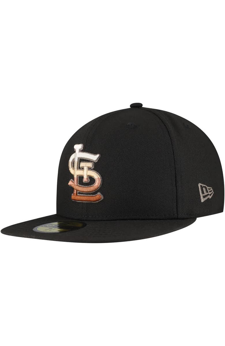 New Era Men's New Era Black St. Louis Cardinals Dune Gradient Side Patch 59FIFTY Fitted Hat, Alternate, color, 