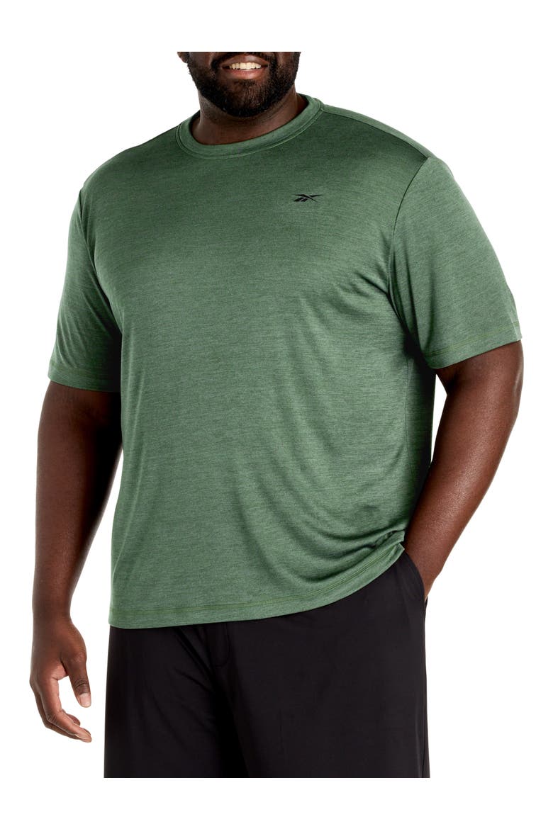 Big & Tall ID Train Melange Performance Tee, Main, color, FIELD GREEN