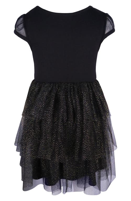 Zunie Kids' Cap Sleeve Kitty Dress & Headband Set In Black