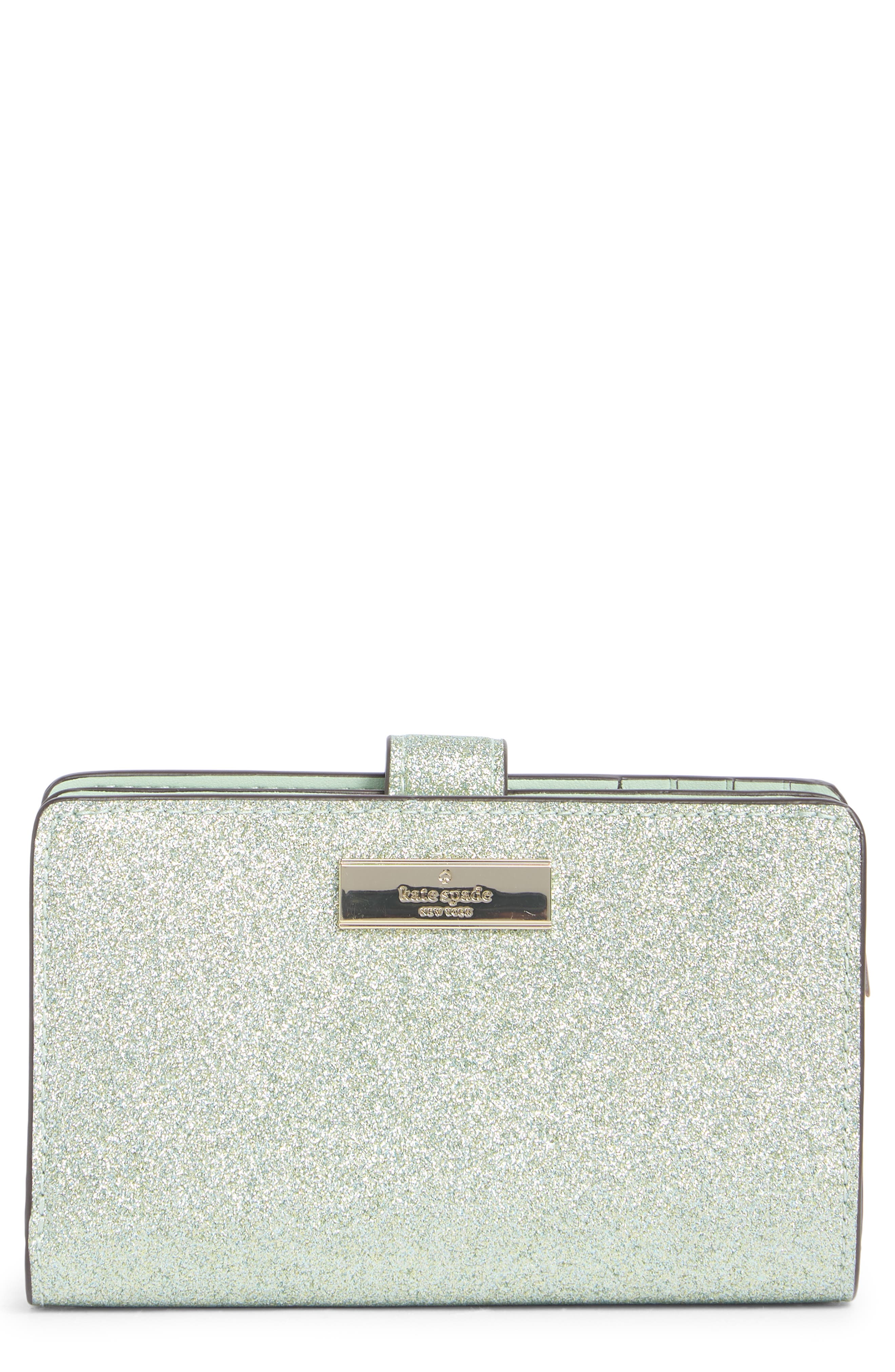 Kate Spade New York kenzie boxed glitter medium compact wallet