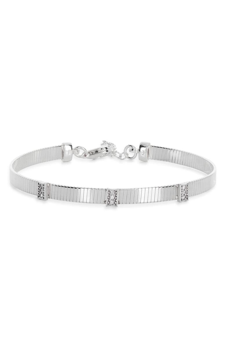 MESHMERISE Diamond Ribbed Chain Bracelet, Main, color,