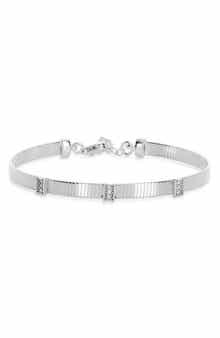 Diamond Ribbed Chain Bracelet