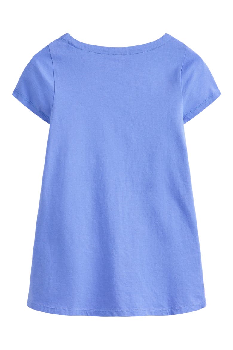 Kids' Bunny Appliqué Cotton Graphic Tunic Top, Alternate, color, SURF BLUE BUNNY