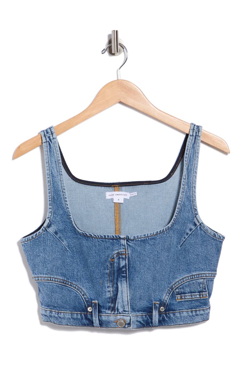 Reworked Denim Vest, Alternate, color, INDIGO1083