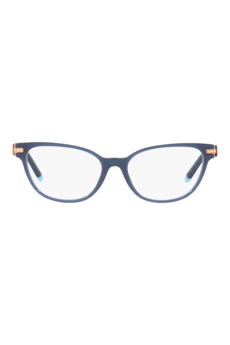 52mm Cat Eye Optical Glasses, Main, color, OPAL BLUE