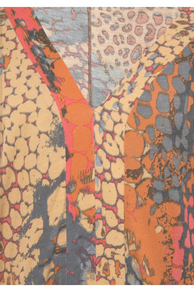 Printed Long Sleeve Top, Alternate, color, Orange Multi