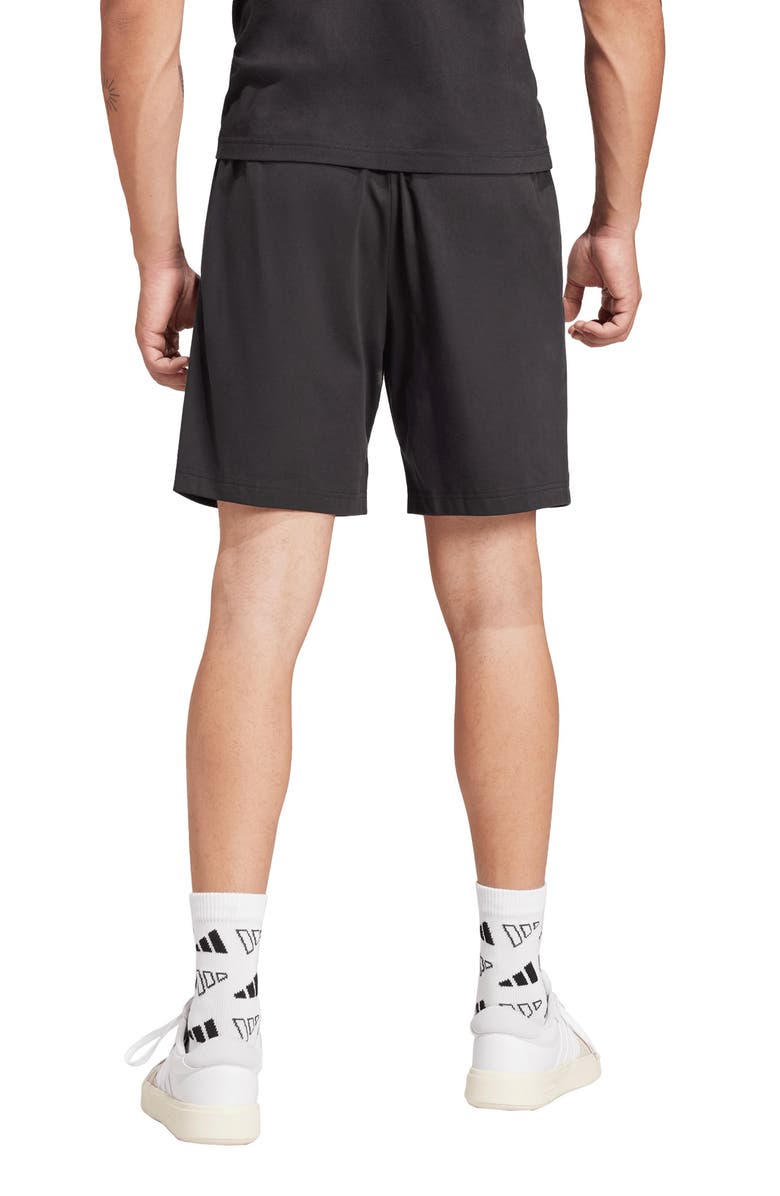 adidas Essentials Linear Single Jersey Shorts, Alternate, color, Black/ White