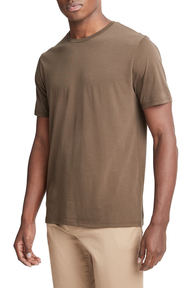 Vince Pima Cotton T-Shirt, Alternate, color, Olive Cove