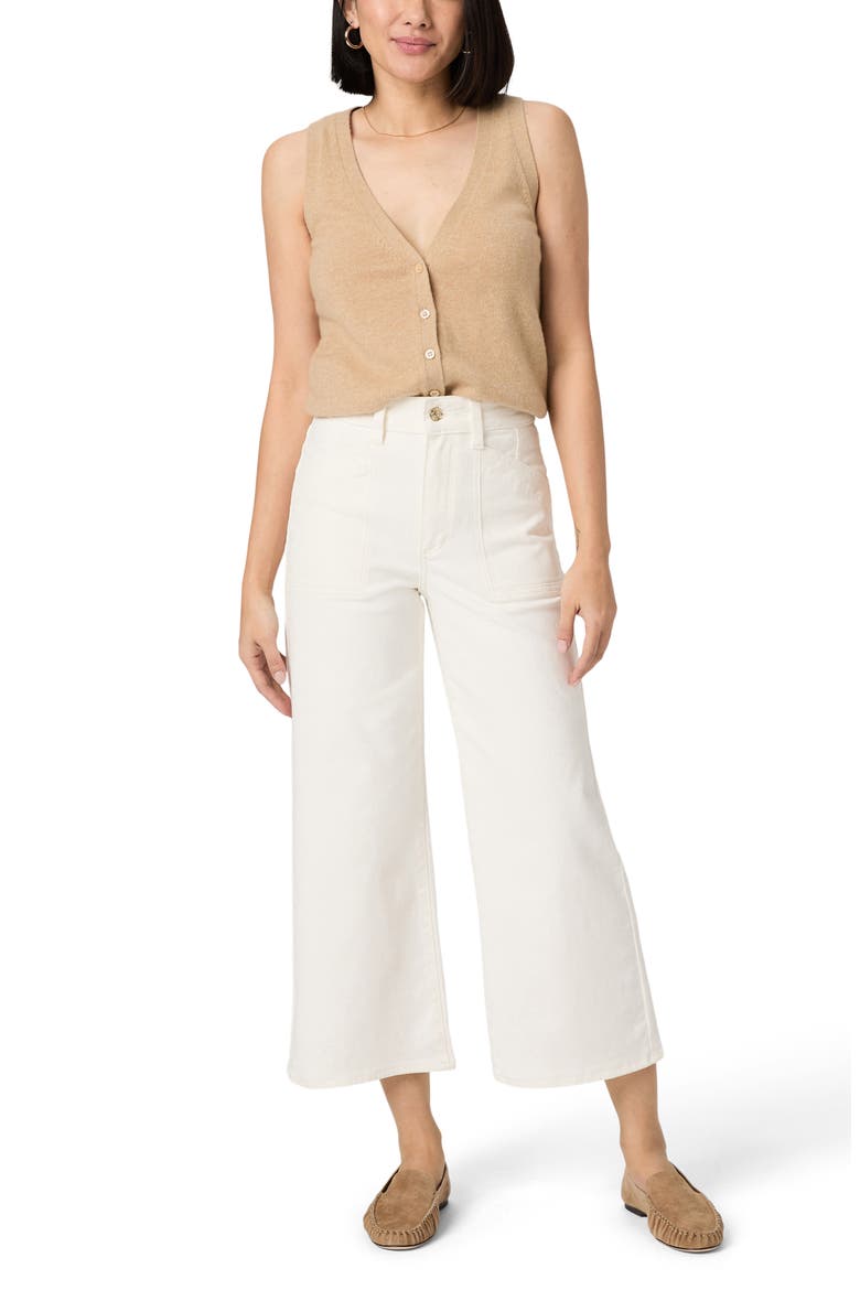 Anessa High Waist Ankle Wide Leg Jeans, Alternate, color, TONAL ECRU