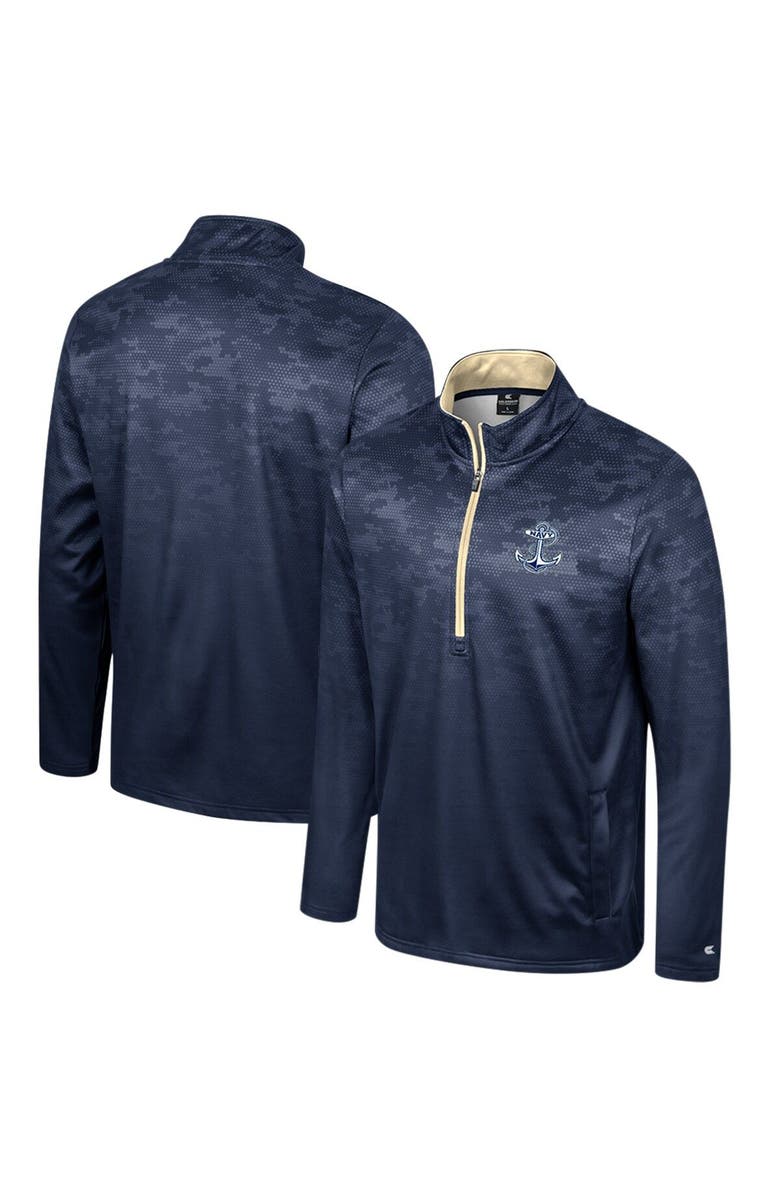 COLOSSEUM Men's Colosseum Navy Navy Midshipmen The Machine Half-Zip Jacket, Main, color,
