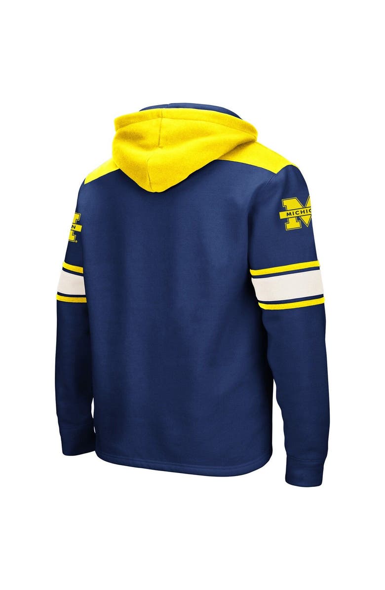 COLOSSEUM Men's Colosseum Navy Michigan Wolverines 2.0 Lace-Up Pullover Hoodie, Alternate, color, Navy
