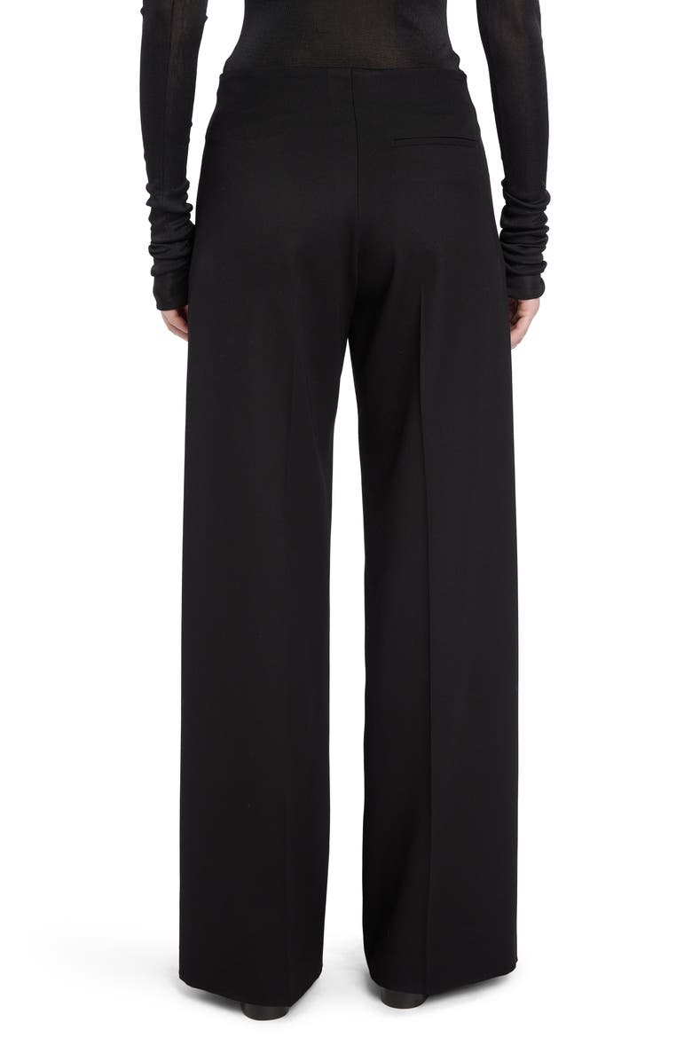 Pipa Wide Leg Virgin Wool Pants, Alternate, color, BLACK
